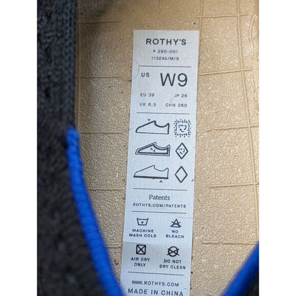 Rothy's The Espadrille Womens Mary Jane Black Size 9 Mesh Comfort - Picture 7 of 7